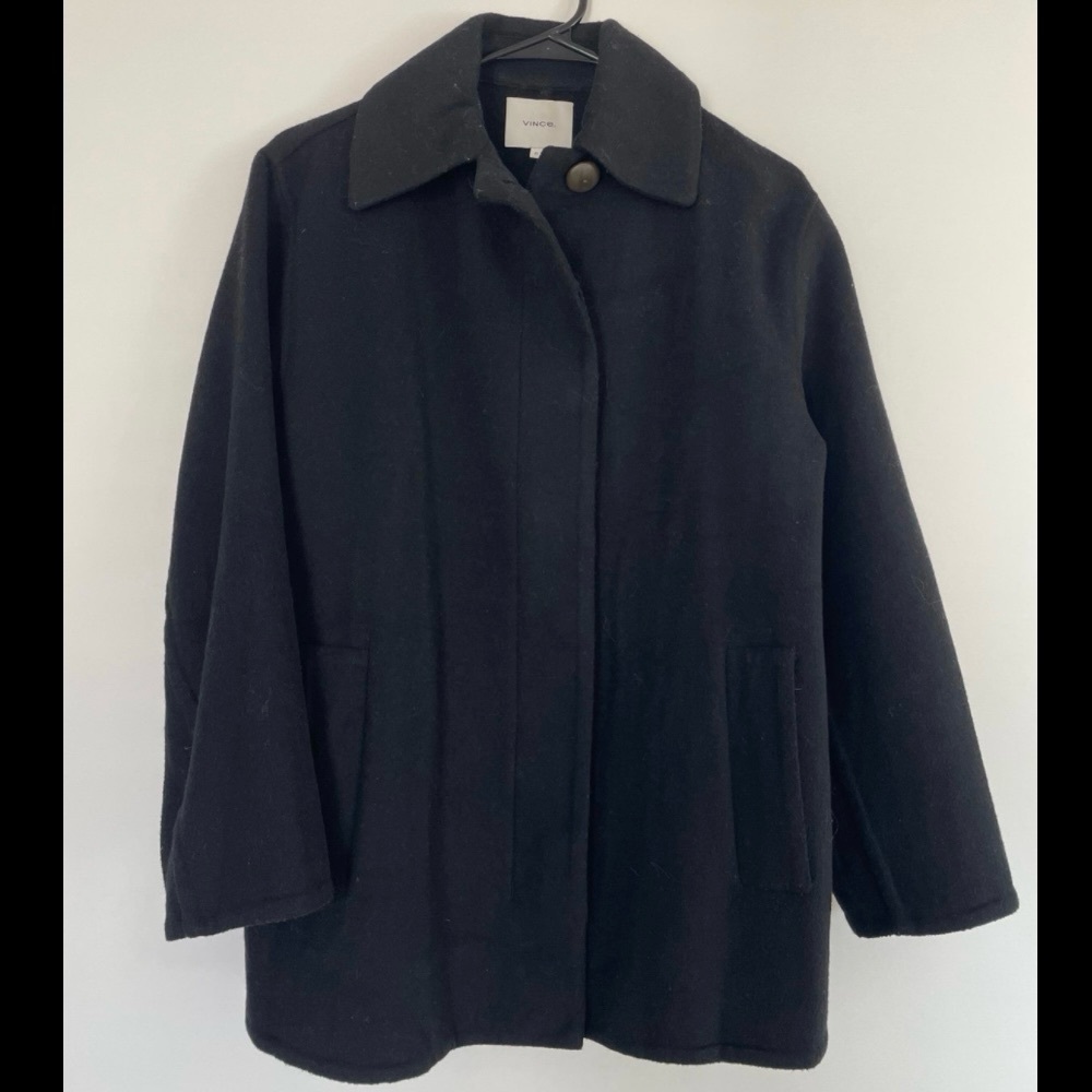 Vince Wool Black Coat